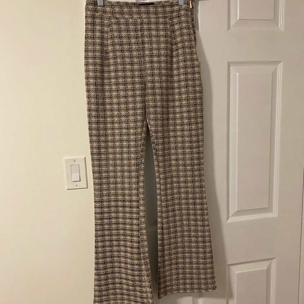 Tweed flare pant size medium